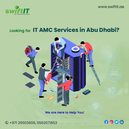 Need reliable IT AMC services in Abu Dhabi?

We need your support! We provide complete IT support and maintenance services from our team of experts to keep your organization running smoothly.

Call at: +971-26503606, 056-2071853

Visit us at: https://swiftit.ae/

#itamcsolutionscompanyabudhabi #abudhabiitsolutions #itamcservicesabudhabi #itamcsolutionsabudhabi #topitamccompaniesabudhabi #bestitamccompaniesabudhabi 
#itcompaniesabudhabi #itsupportabudhabi #itnetworking #abudhabiitsupport
