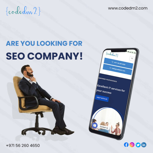 Codedm2 stands tall as the premier SEO Company, specializing in digital marketing excellence. Our forte lies in delivering top-tier SEO services, propelling businesses to the forefront of search engine rankings. With a proven track record boasting 500+ successful local and international projects, we're the trusted choice for optimizing your website.

Call for More Details: +971 562604650

Visit our website: https://www.codedm2.com/