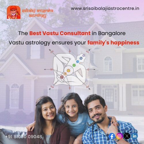 Ensuring your family's happiness and well-being is crucial. Vastu Shastra is a key to a successful life and happiness. Consult Srisai Balaji Astrology for vastu shastra.

Call us: +91 8105009048

Visit us: https://www.srisaibalajiastrocentre.in/