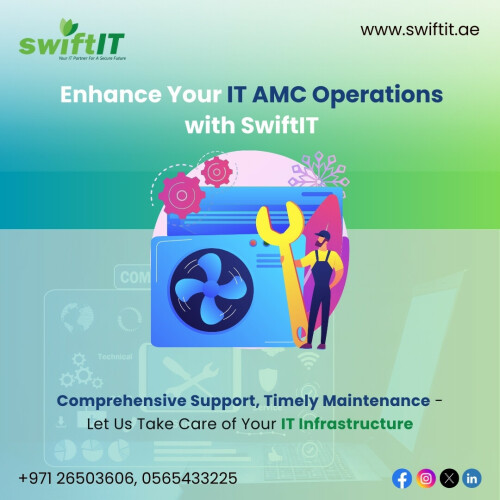 Enhance Your IT AMC Operations with SwiftIT
In need of IT AMC services in Abu Dhabi? SwiftIT offers comprehensive IT AMC support and timely maintenance to keep your IT infrastructure running smoothly. Partner with us and focus on your core business while we take care of your technology needs. Contact us now for reliable IT AMC services!

📱 +971-26503606, 0565433225

🌐 https://swiftit.ae