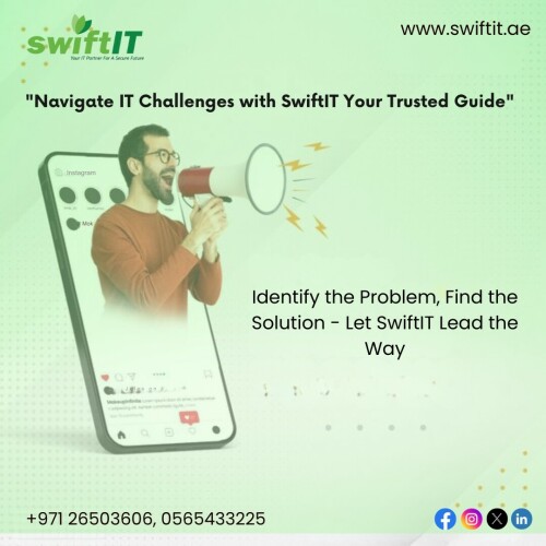 Don't search for solutions blindly. SwiftIT is here to guide you. With our expert assistance, we'll help you identify the root of your IT problems and find the right solutions for your business.

Get on the path to success with SwiftIT today!

📱 +971-26503606, 0565433225

🌐 https://swiftit.ae/