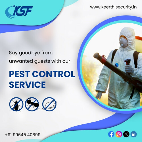 Say goodbye from unwanted guests with our pest control service. We are committed your home free of insects, cockroaches and even mice. Choose us for professional pest control and worry-free living.

Call for More Details: +91 9964540899

Visit our website: https://www.keerthisecurity.in/