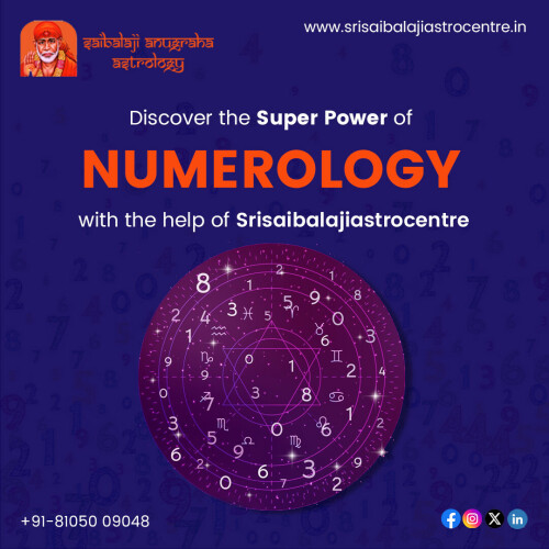 We shows the powerful world of numbers to reveal your life's purpose, strengths, and opportunities. Our expert numerologists provide personalized insights that can help you navigate your journey with clarity and confidence.

Call us: +91 8105009048 

Visit our website: https://www.srisaibalajiastrocentre.in/